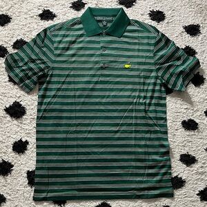 Masters Collection Men’s Green Striped Polo Shirt